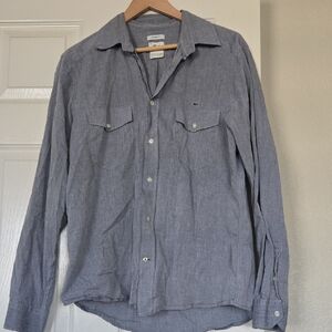 Lacoste Men's Gray Casual Button-Down Shirt